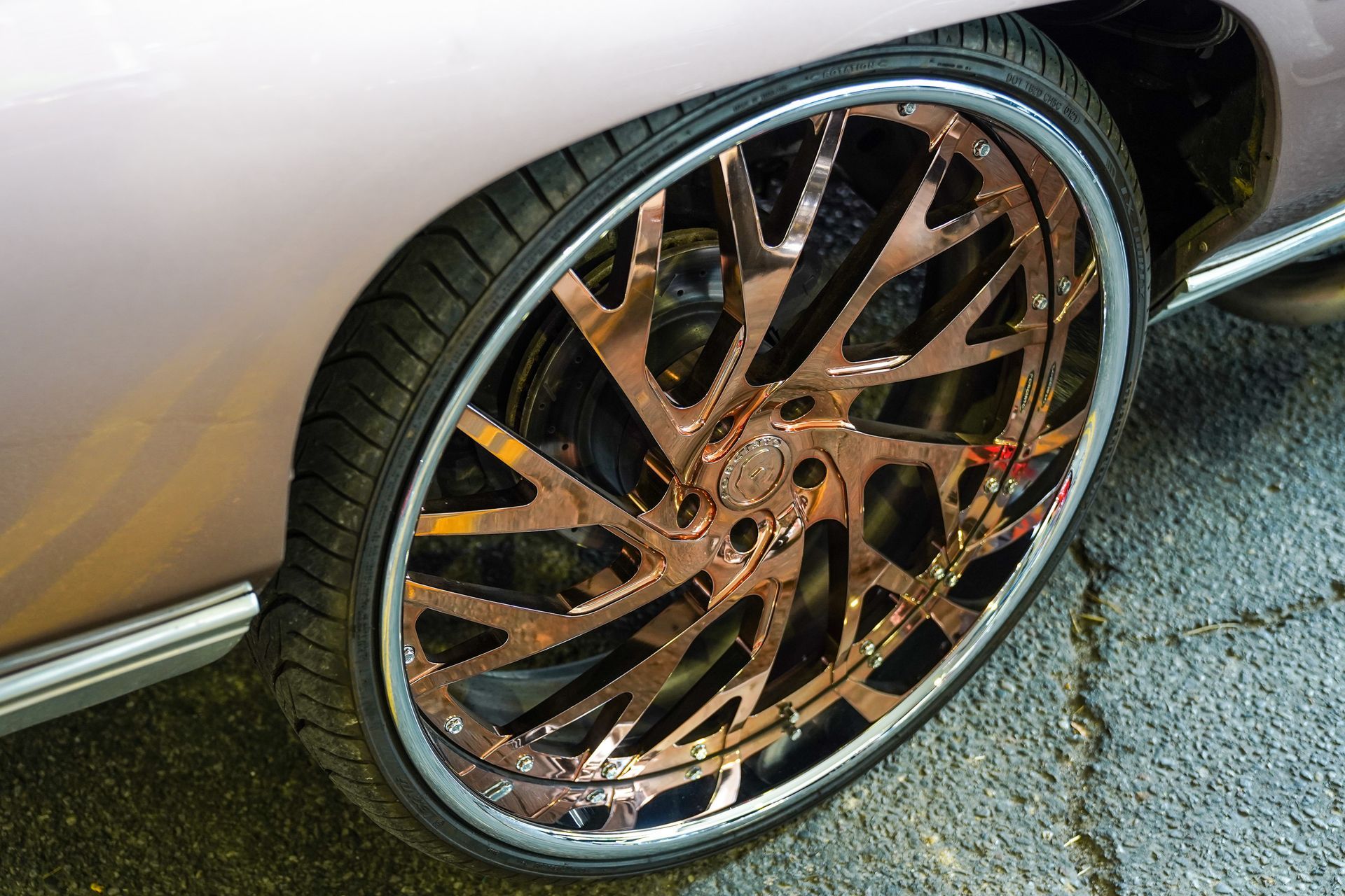 bronze colored wheels
