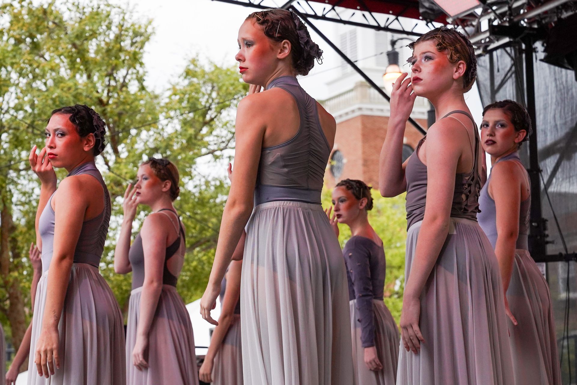 group of woman dancing