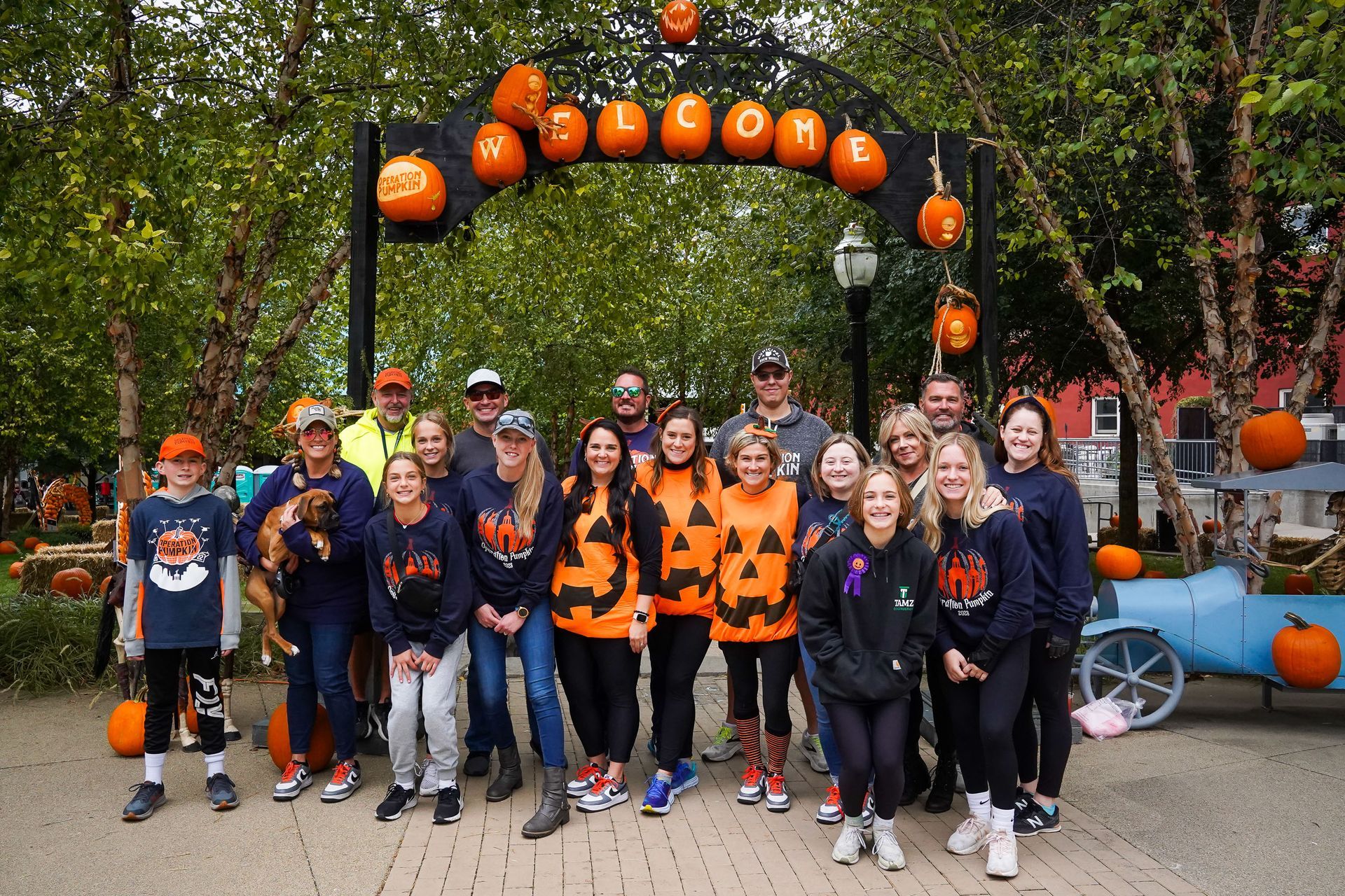 group of people taking a picture