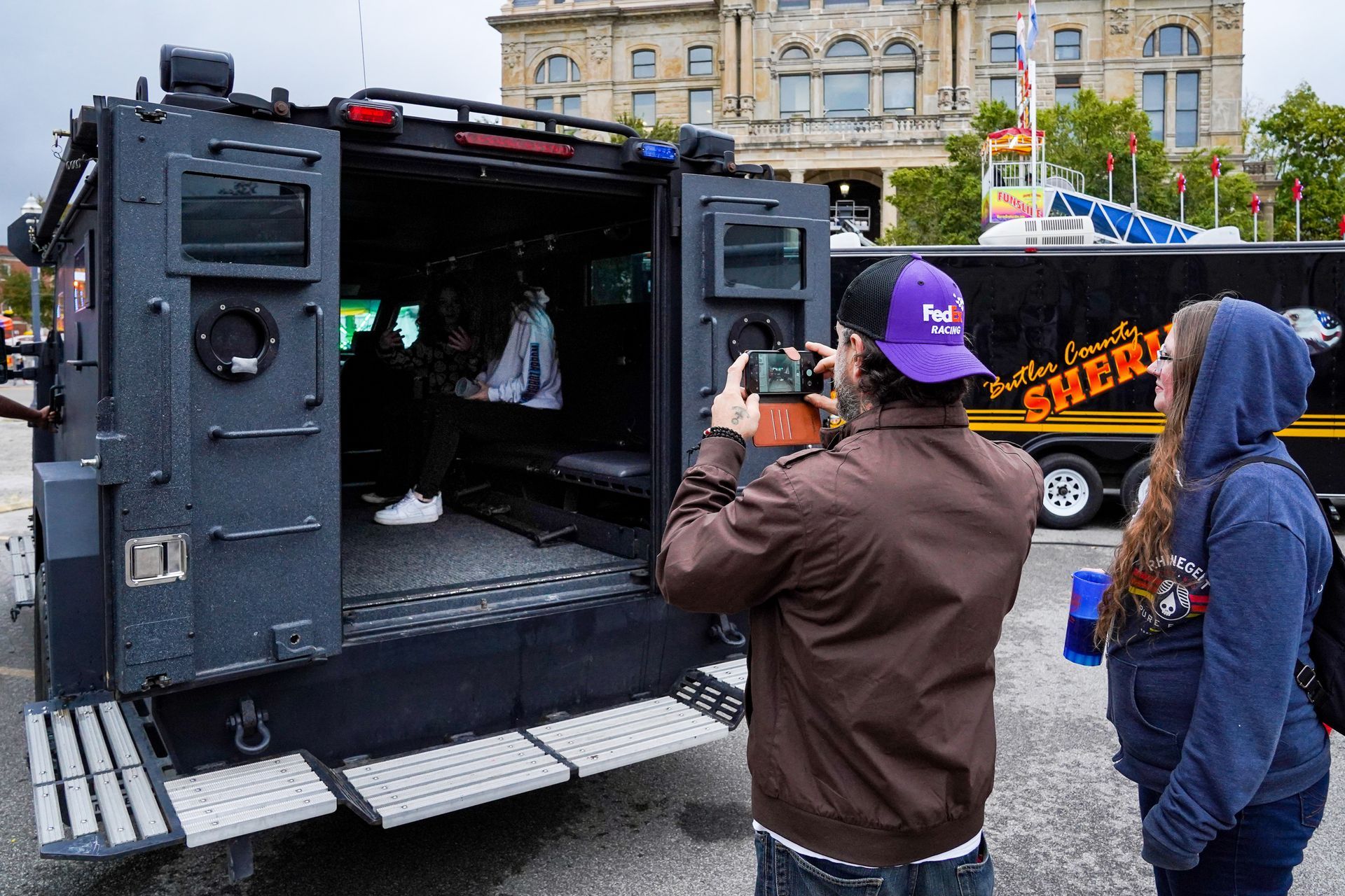 man taking a picture