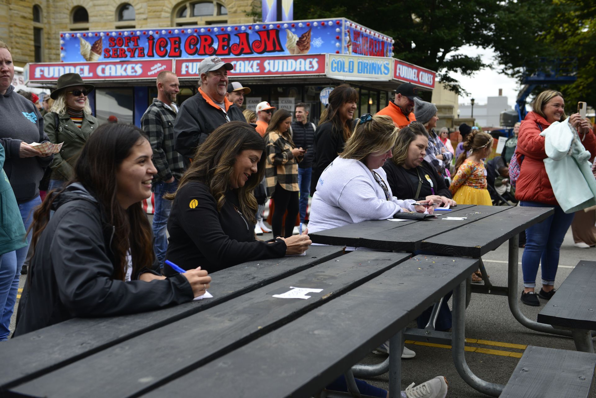 group of people sitting 
