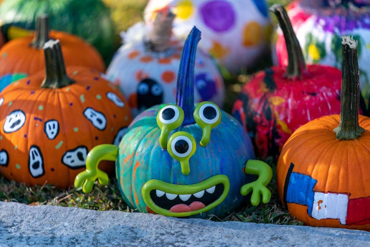 3 eyed  pumpkin design