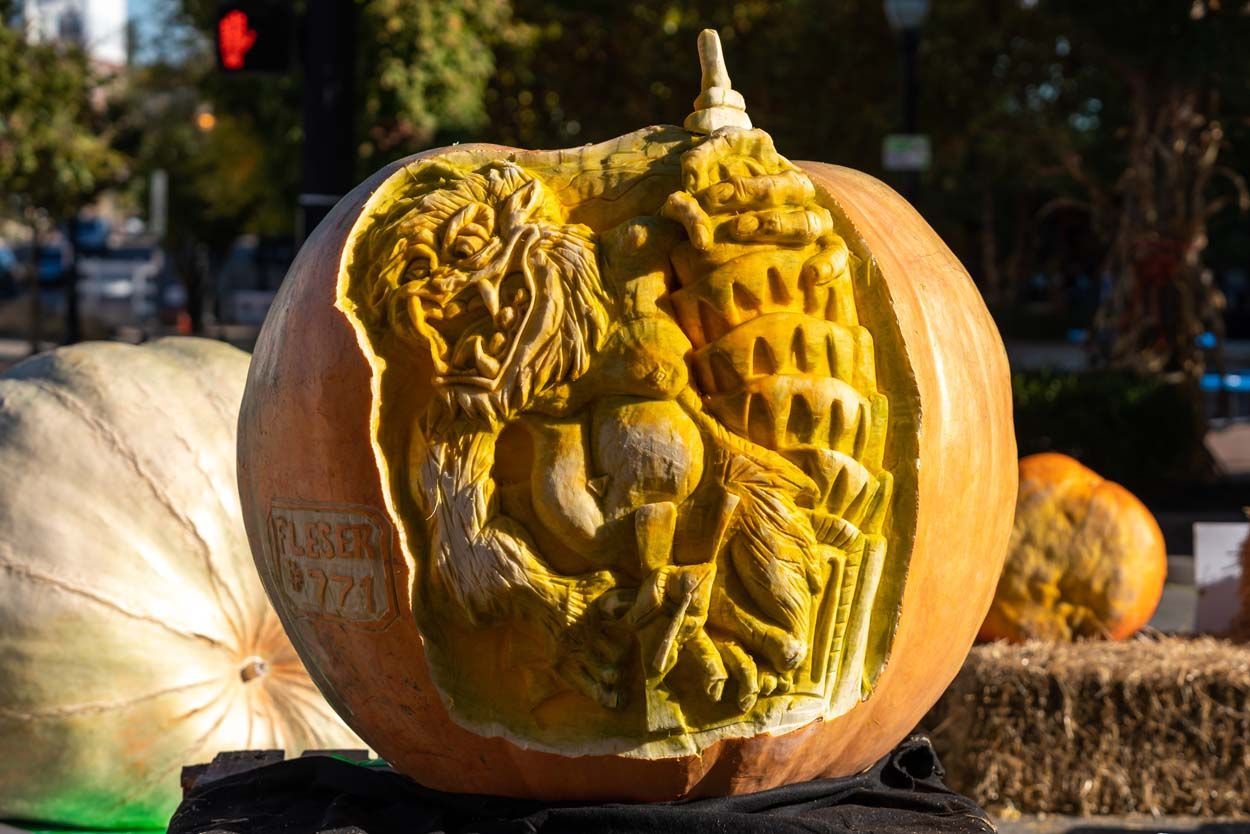 Dragon pumpkin design