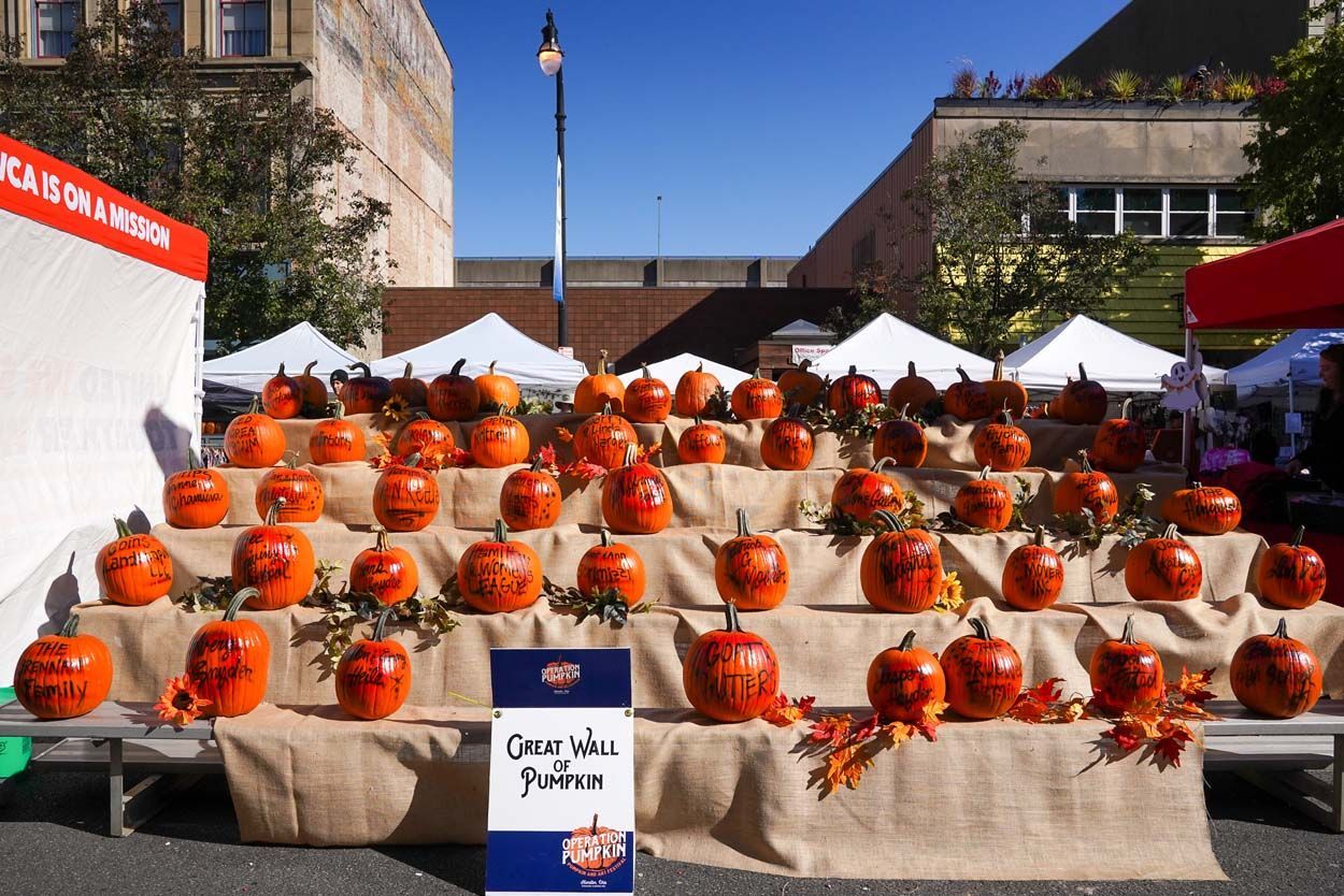 Great wall of pumpkin