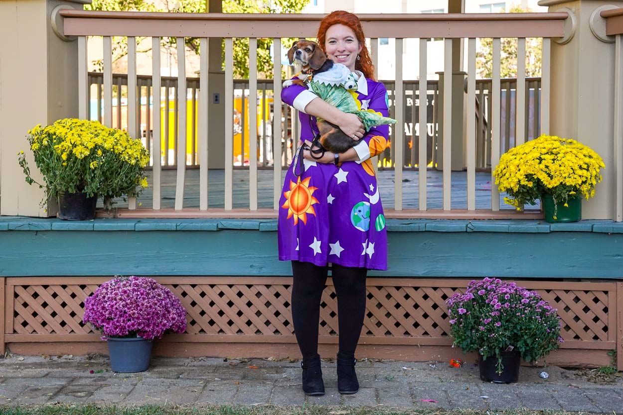 Lady with beagle