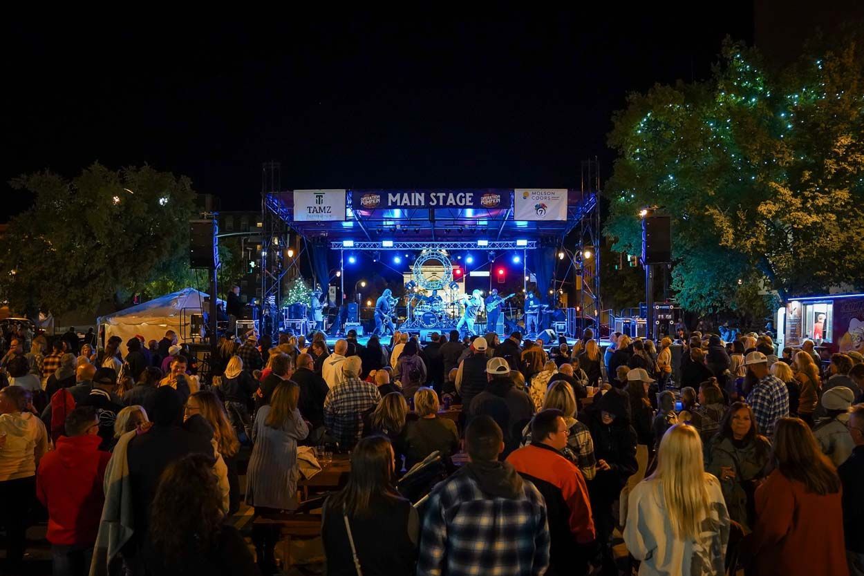 Band performing on the stage