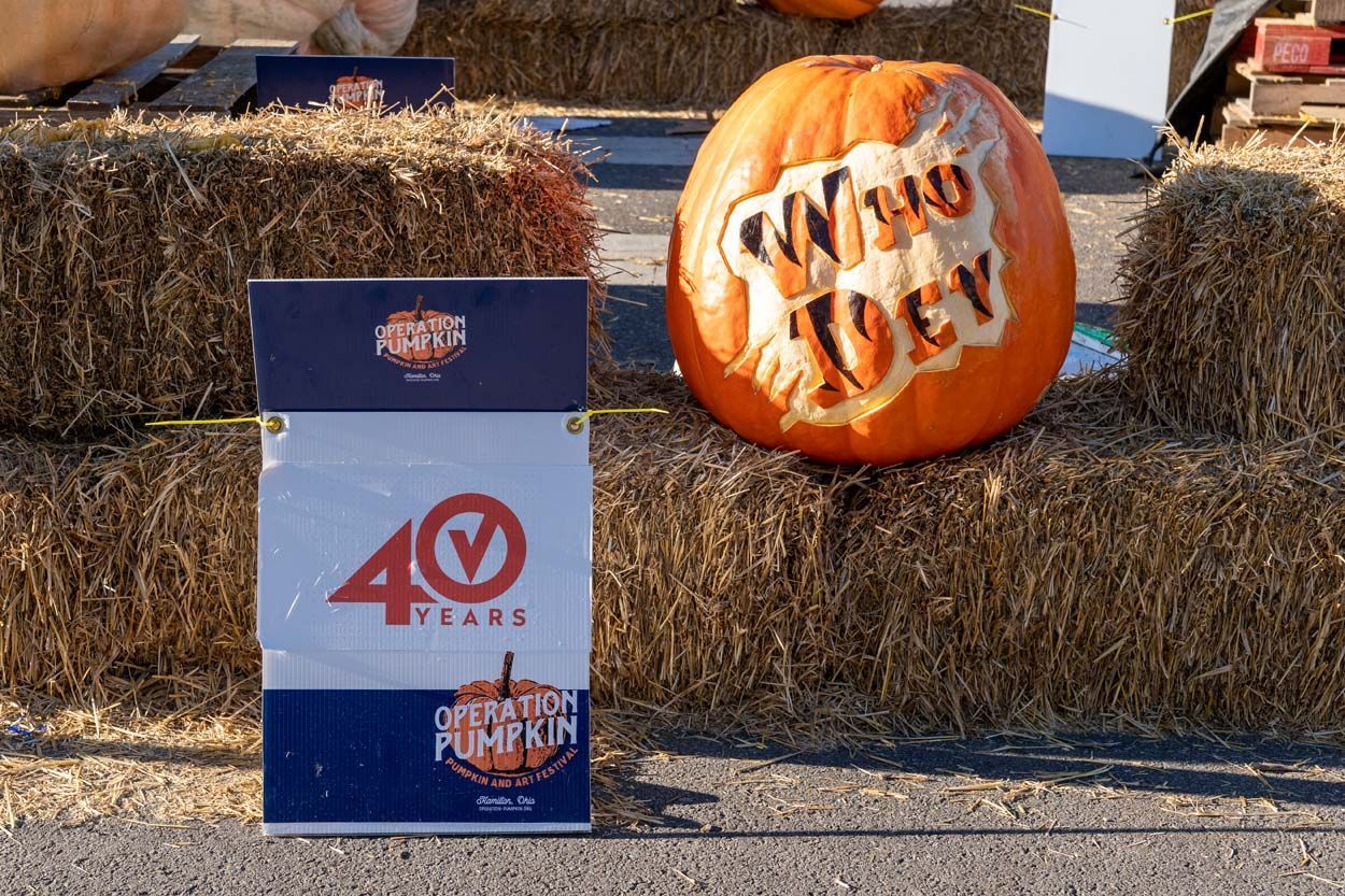 40 Years pumpkin design