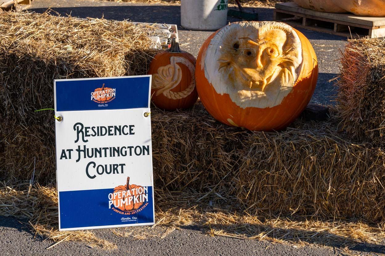 Residence at Huntington Court pumpkin design