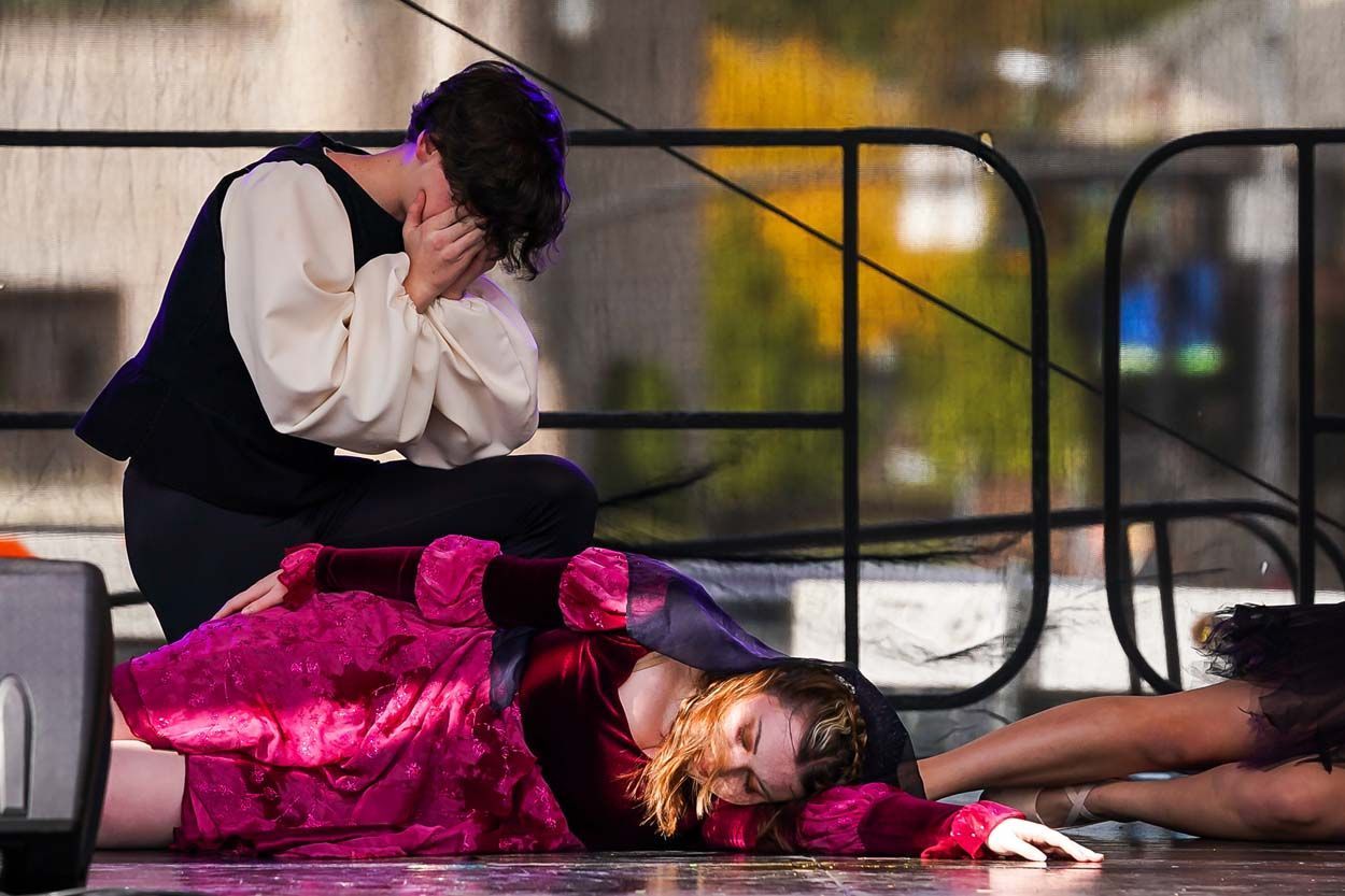 Partners performing on stage