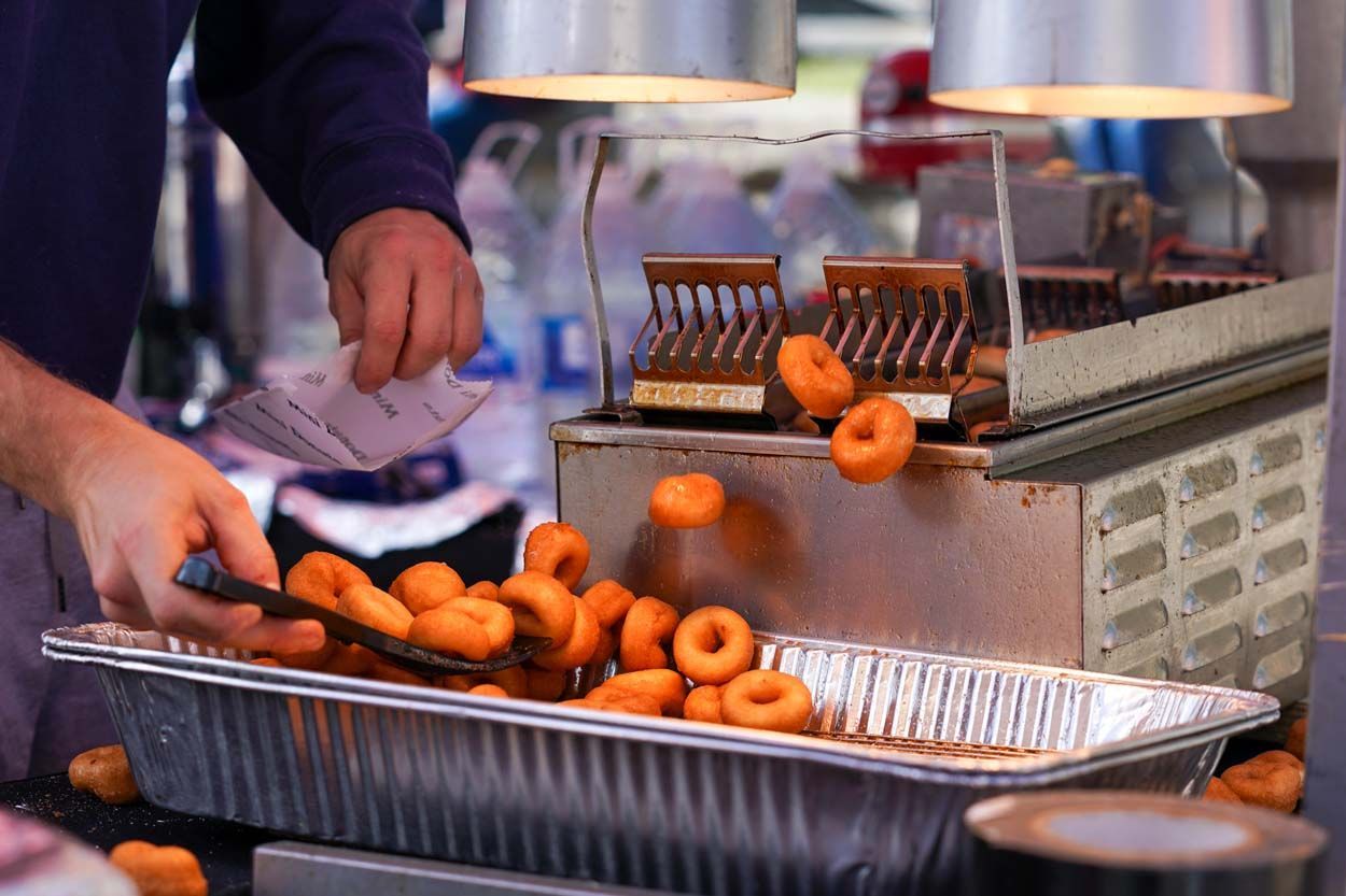 Donuts being packed