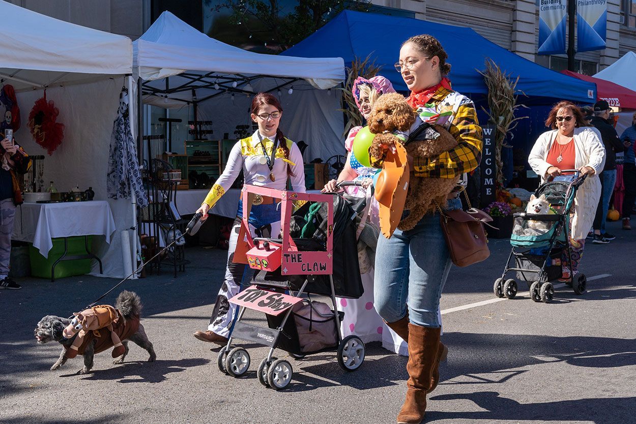 Lady cowboy custome with fur baby