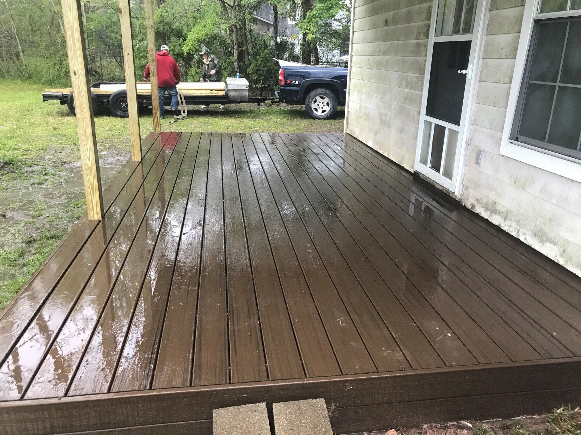 Deck and railing