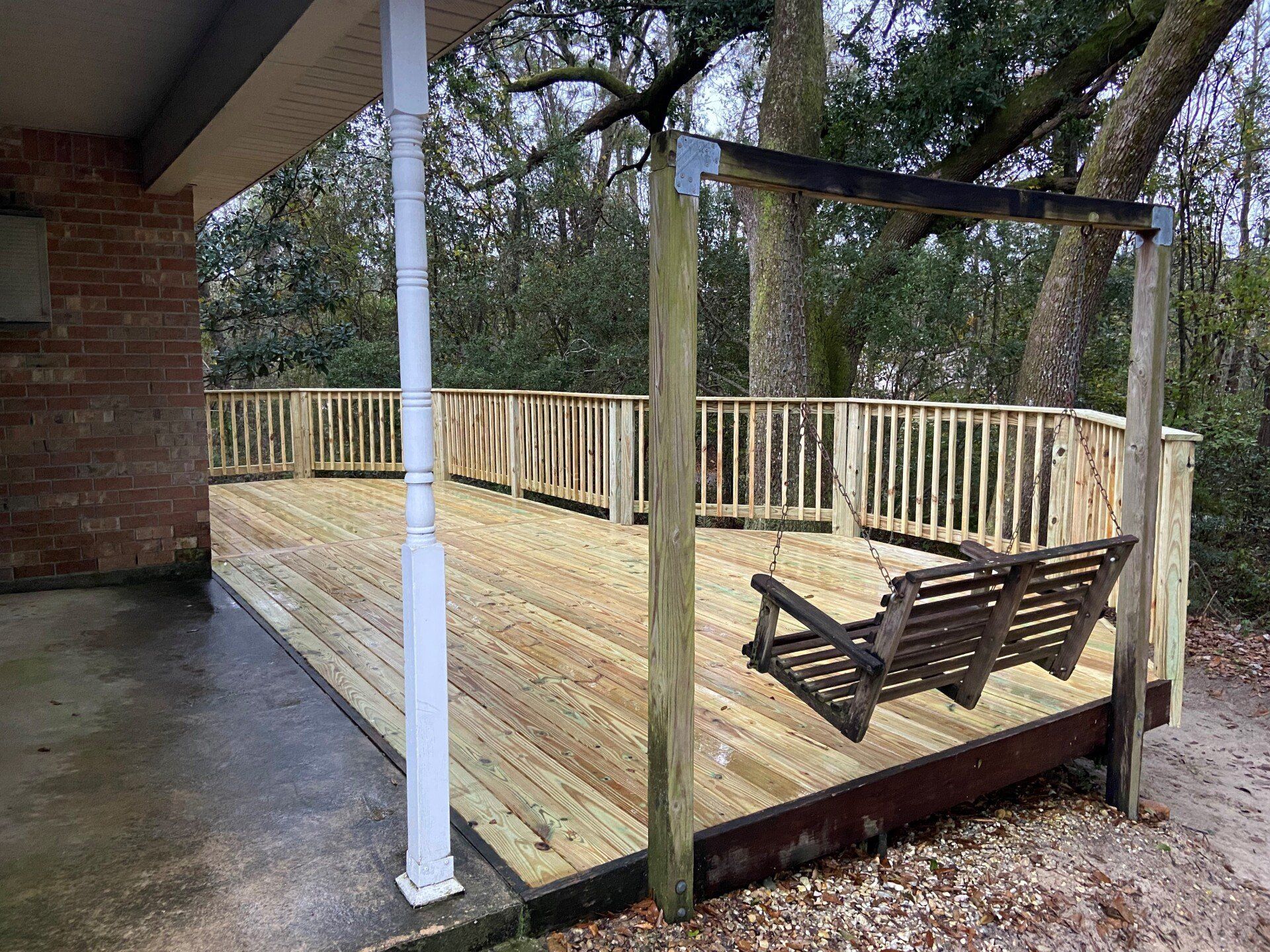 Deck and railing