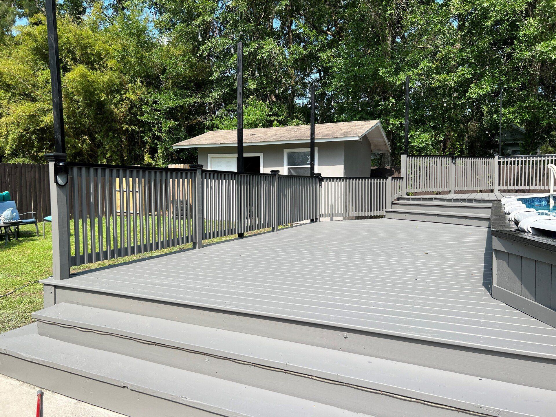 Deck and railing