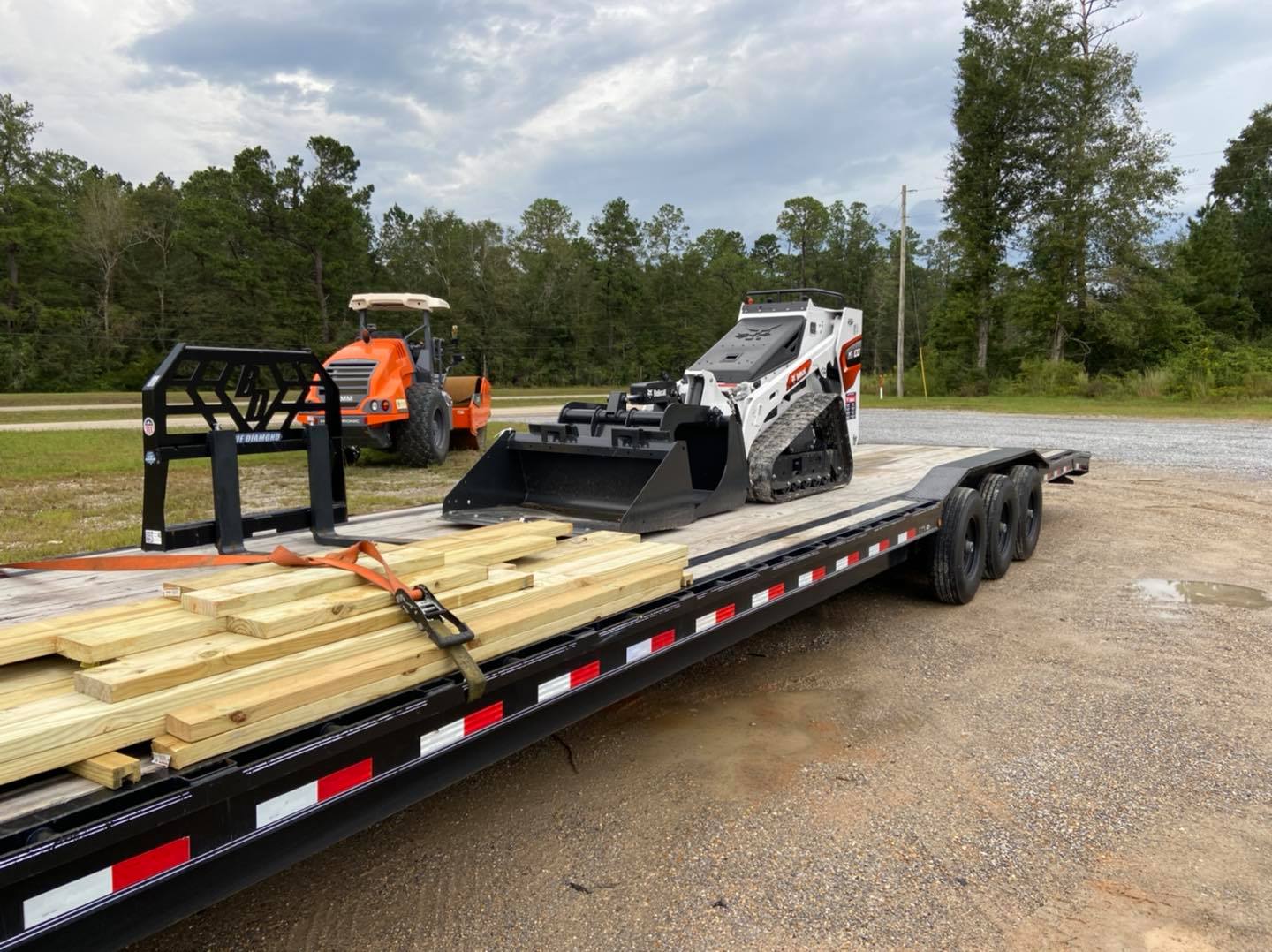 lumber on truck bed