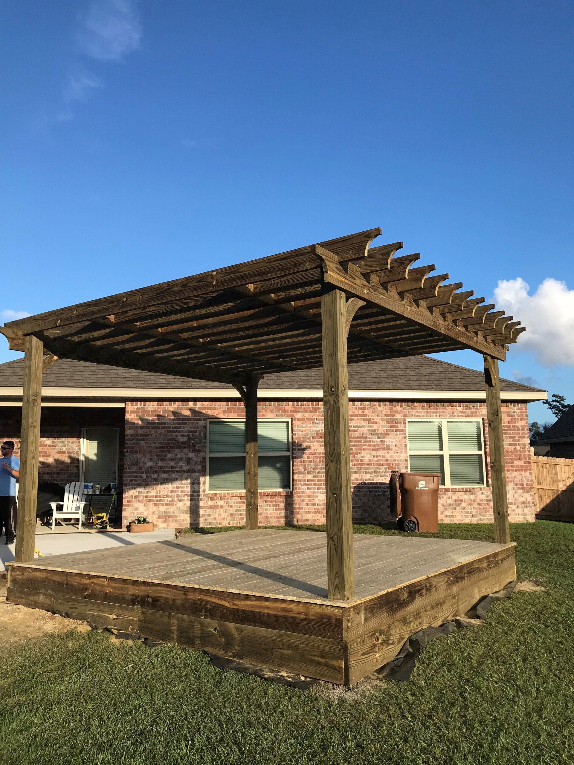 Wooden pergola