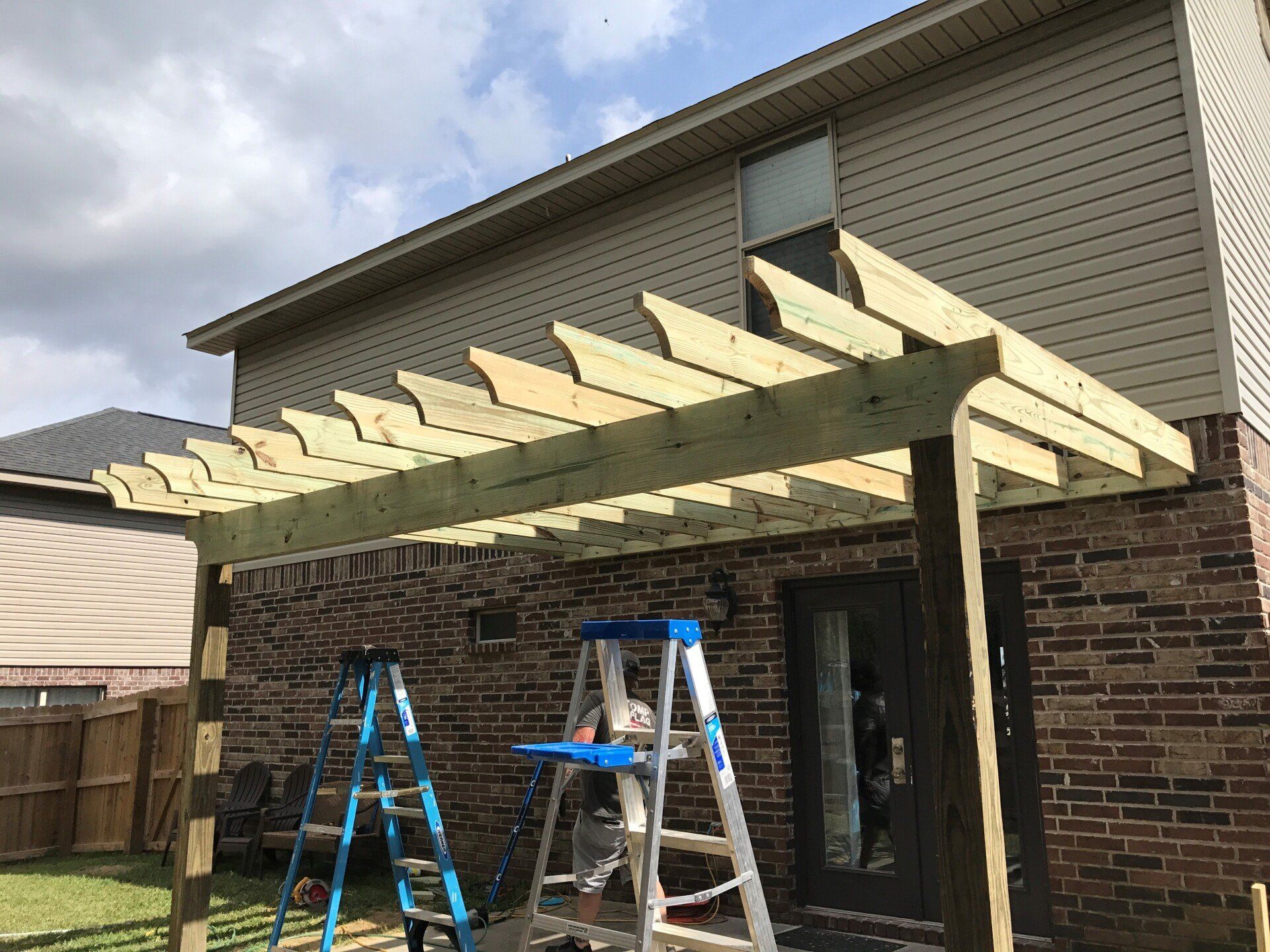 Wooden pergola