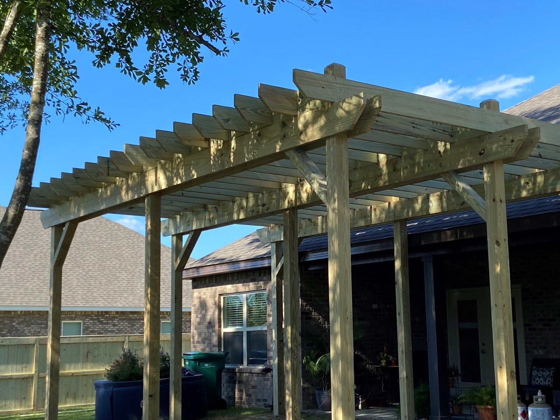 Wooden pergola