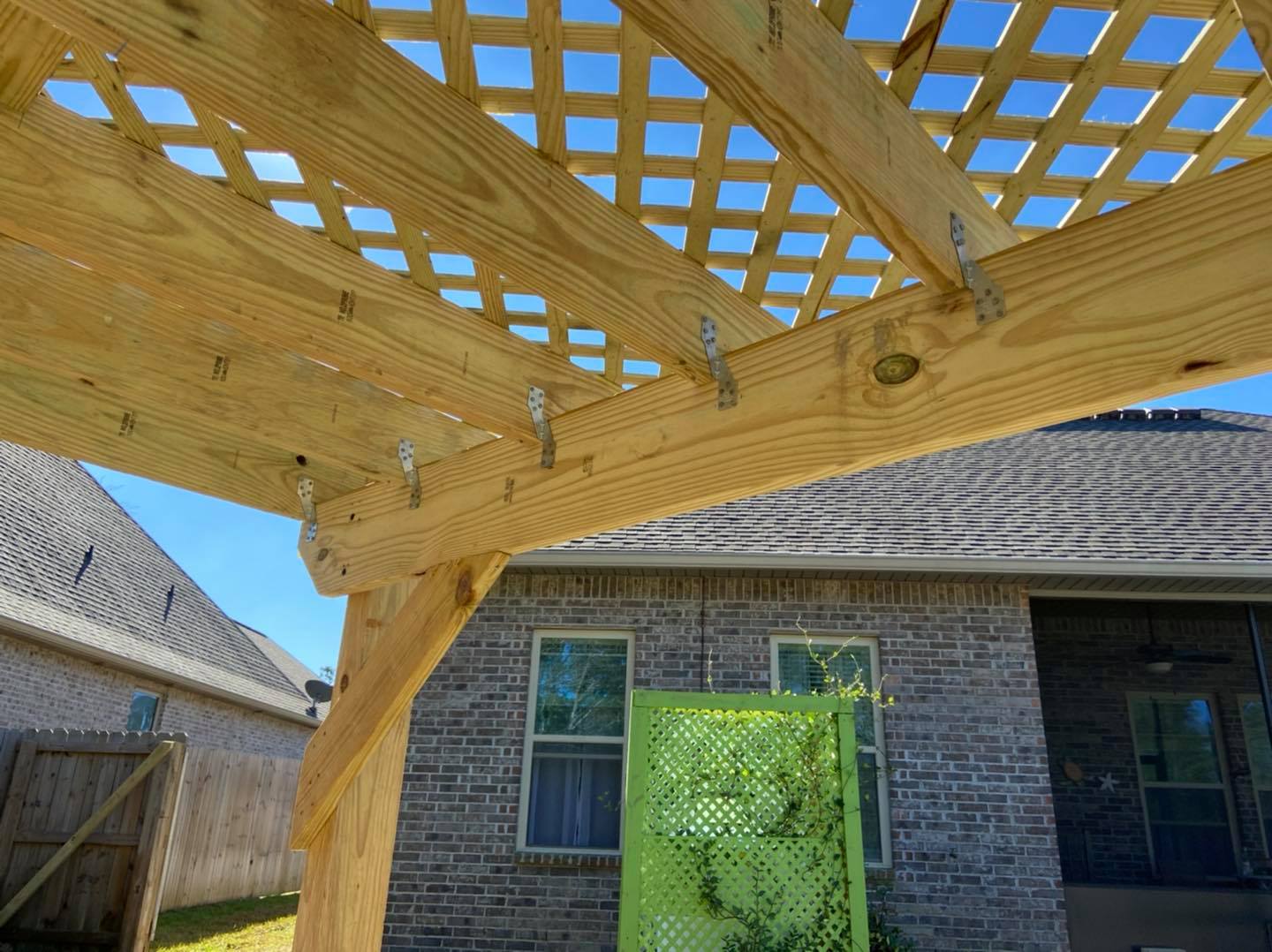 wooden pergola