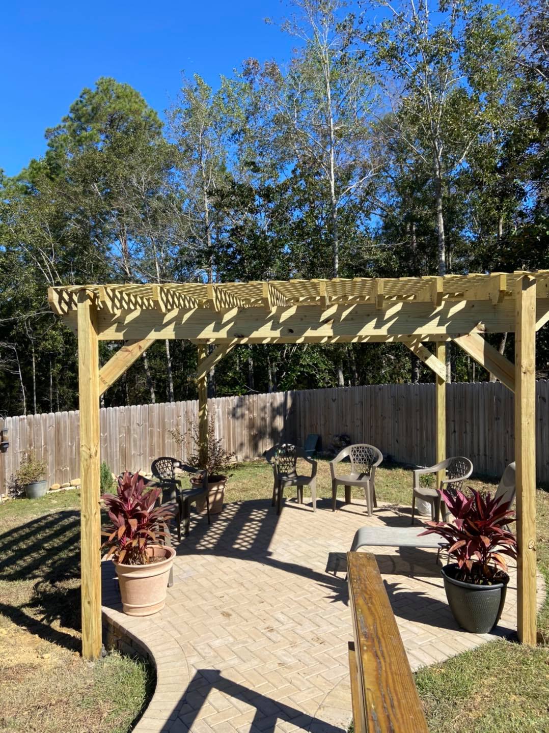 wooden pergola