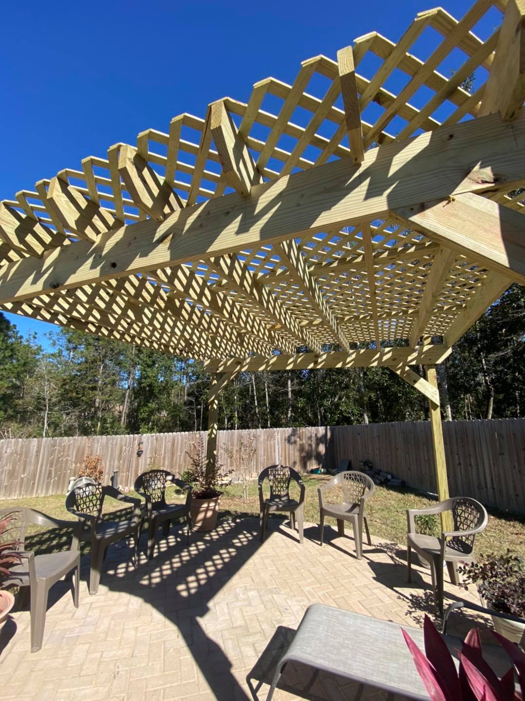 wooden pergola