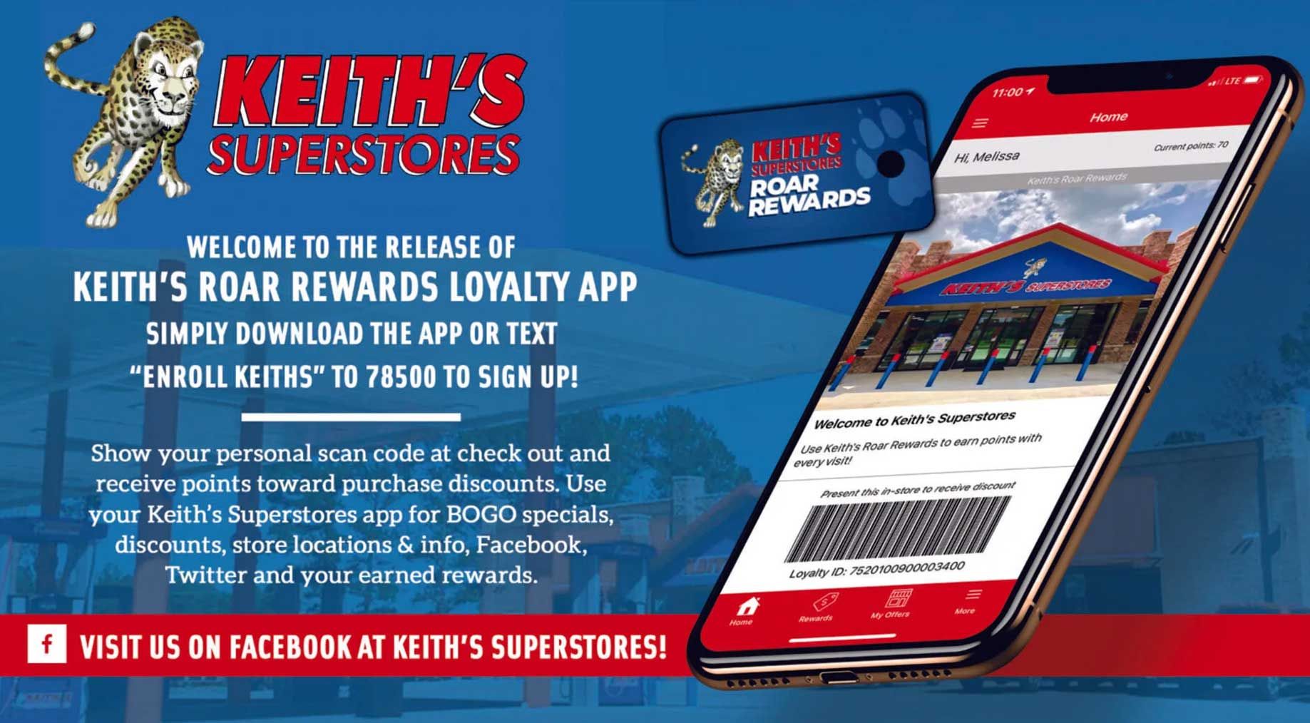 Keith's Superstores Loyalty App