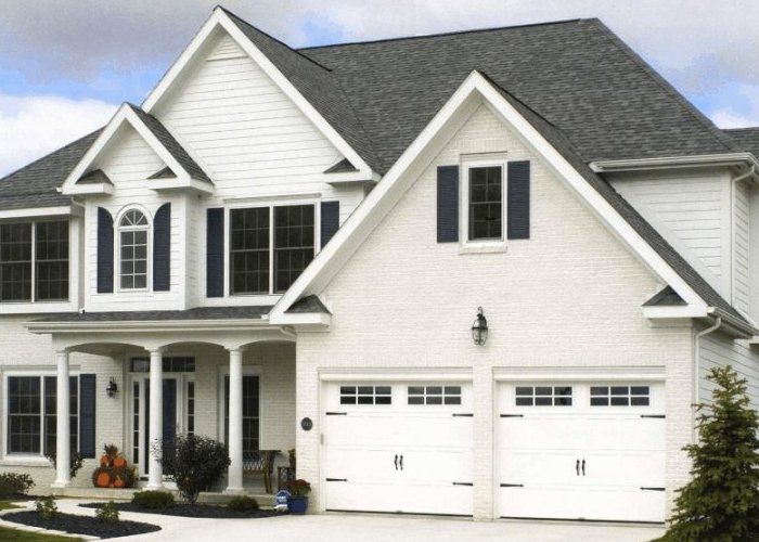garage door and windows