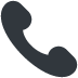 A dark grey telephone handset icon.