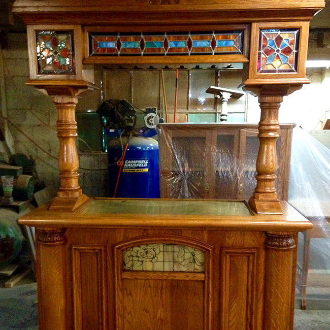 Furniture repair and restoration work
