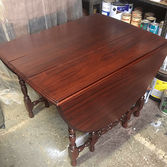 Furniture repair and restoration work