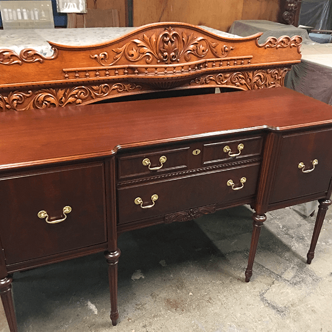 Furniture repair and restoration work
