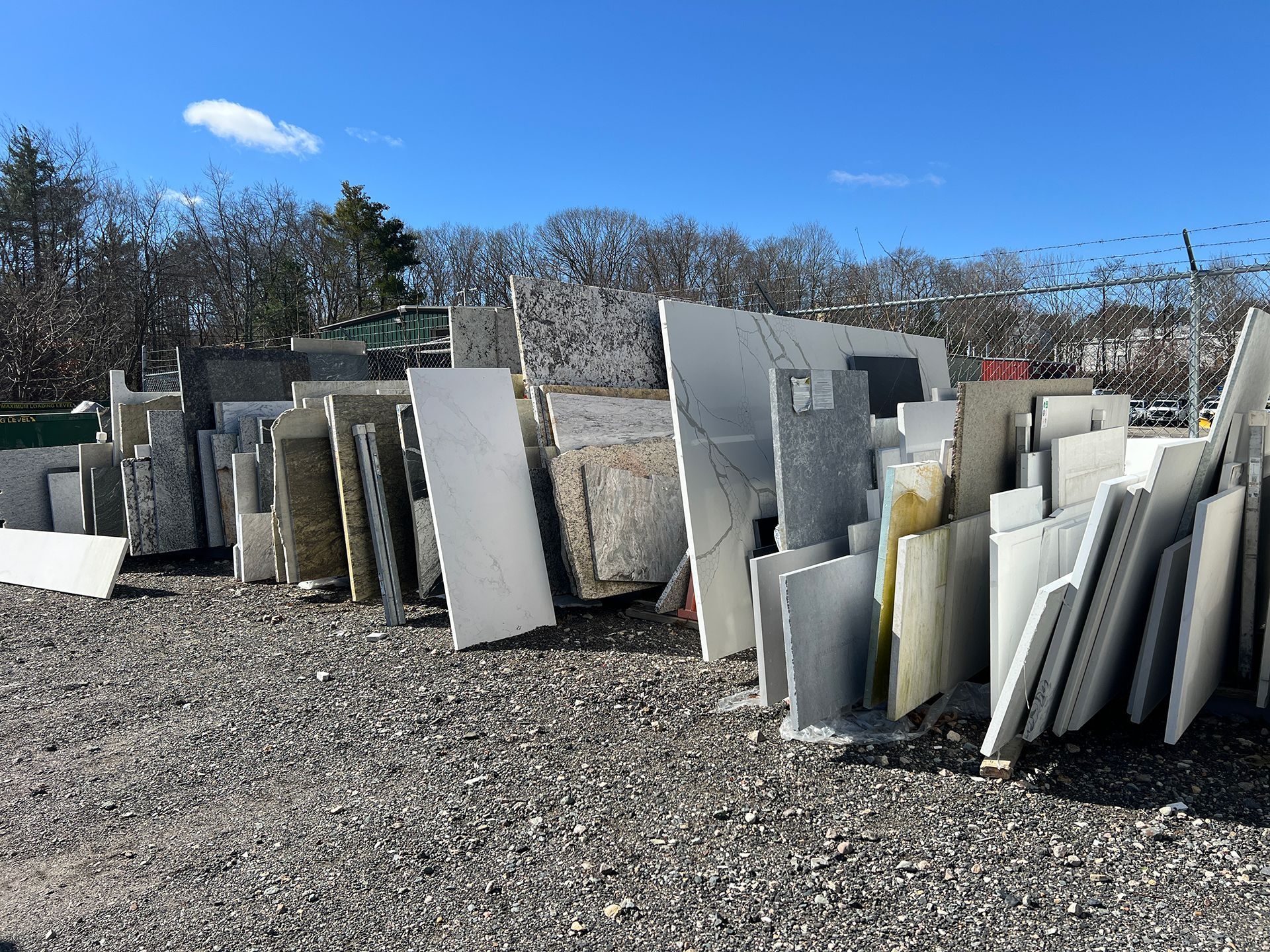 Granite slabs with different designs