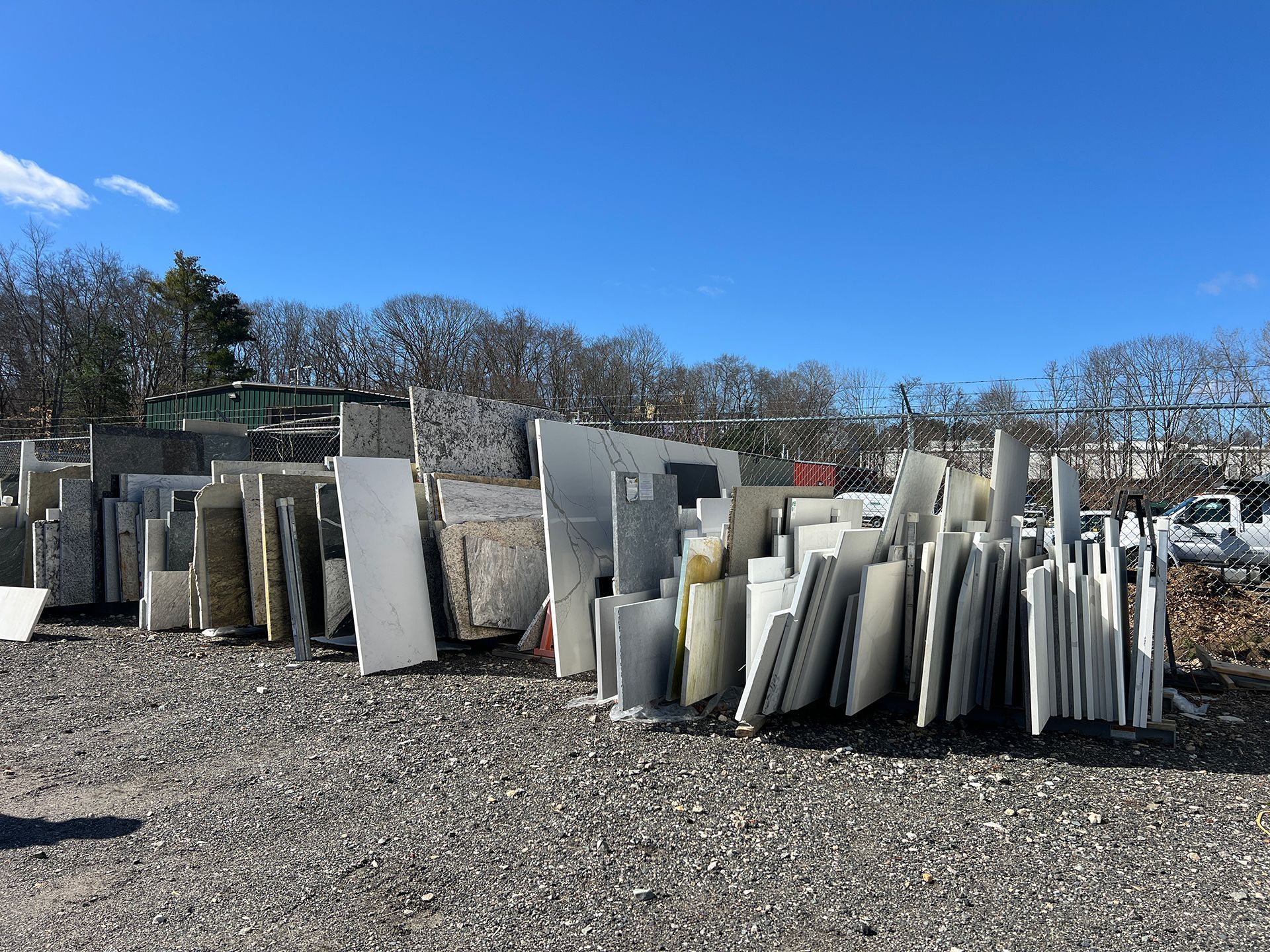 Granite slabs with different colors