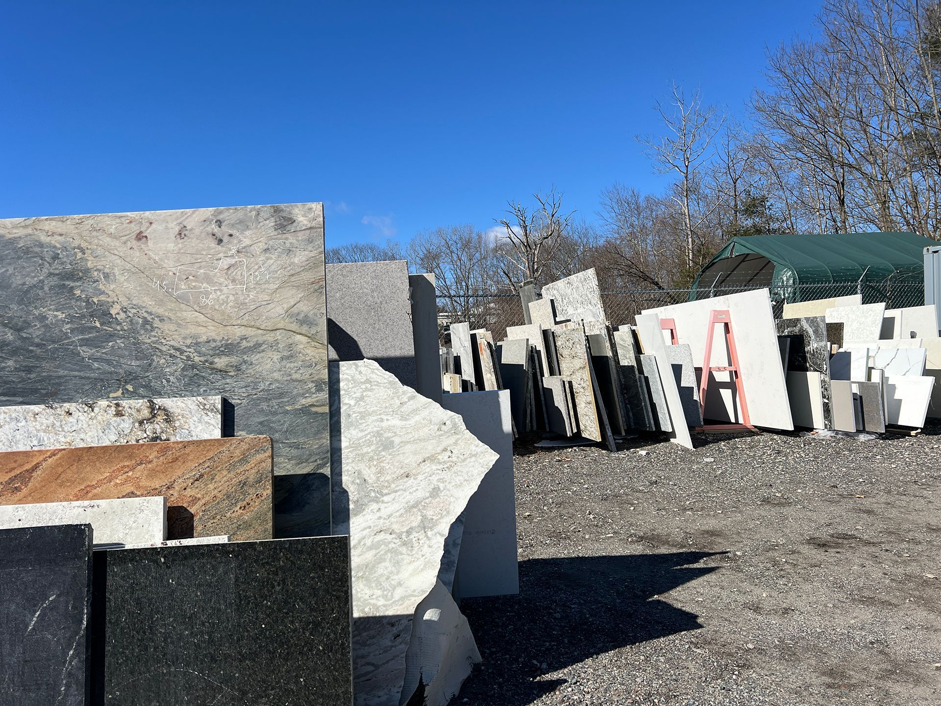 Granite slabs with different shapes