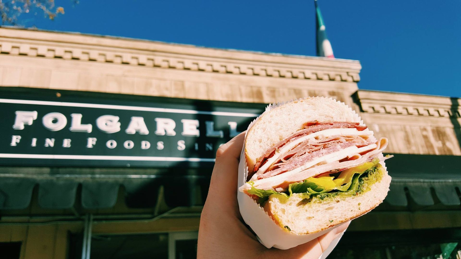 Salami, Cheese, Lettuce Sandwich