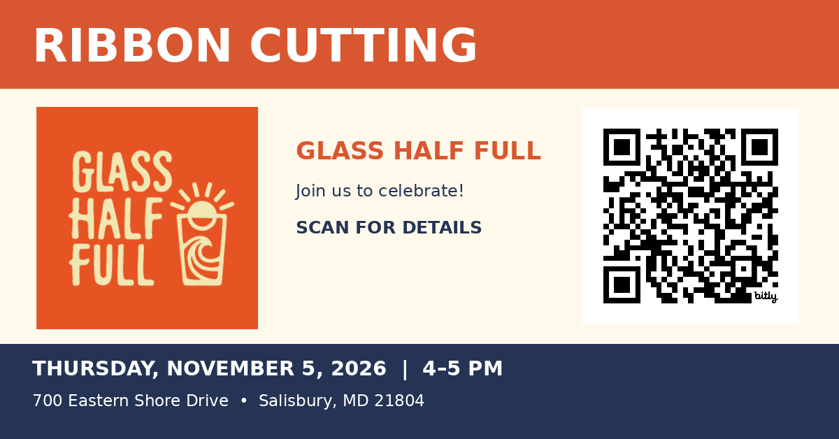 Glass Half Full Ribbon Cutting Banner