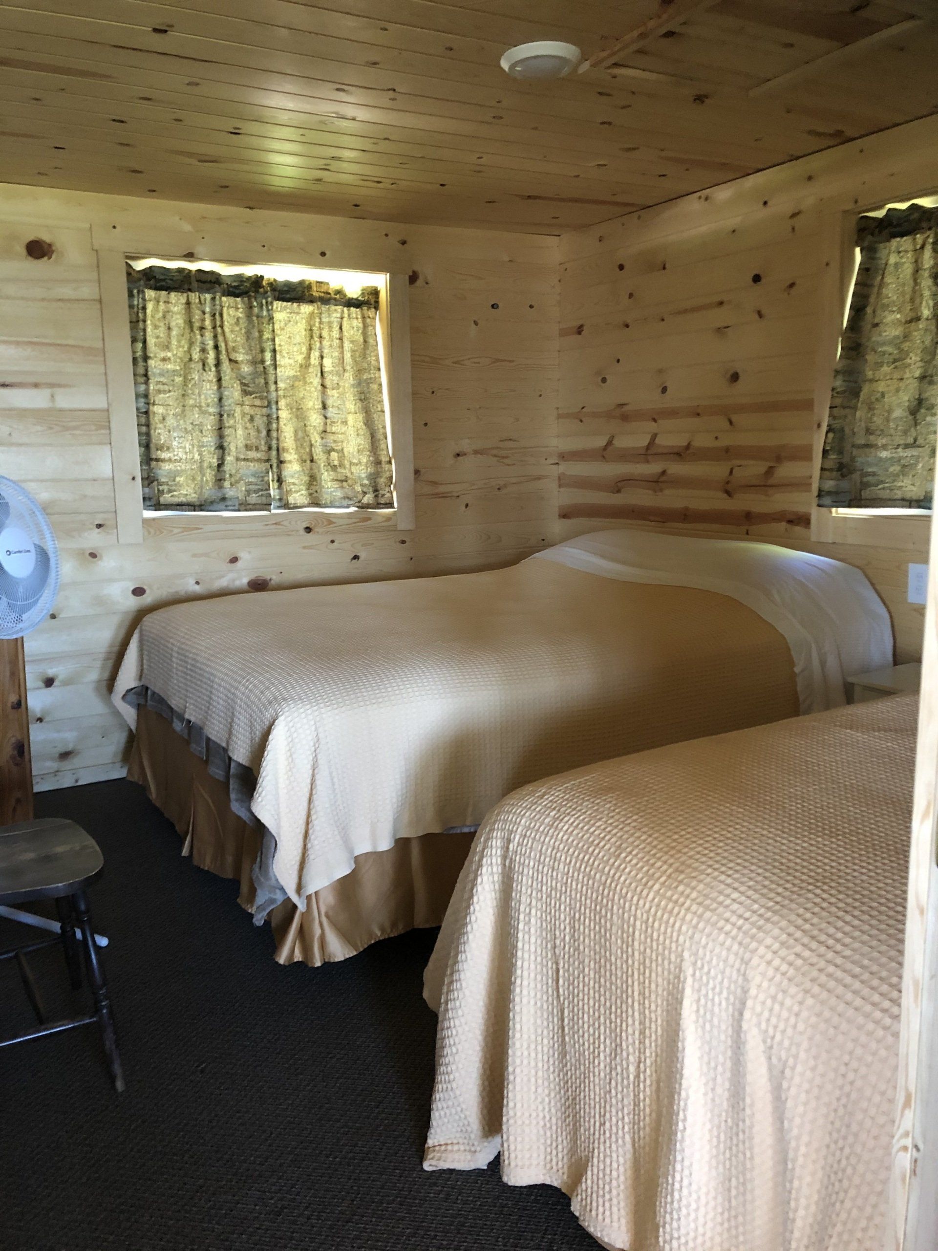 Two beds inside the cabin