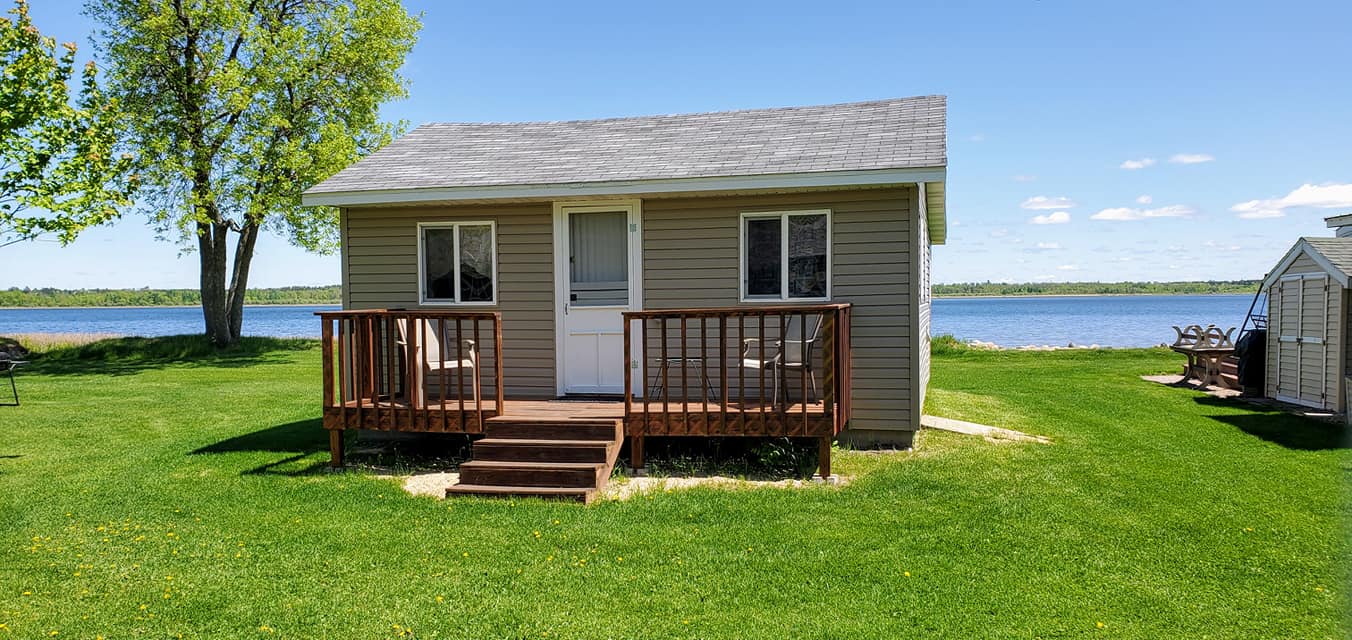 A cabin by the lake