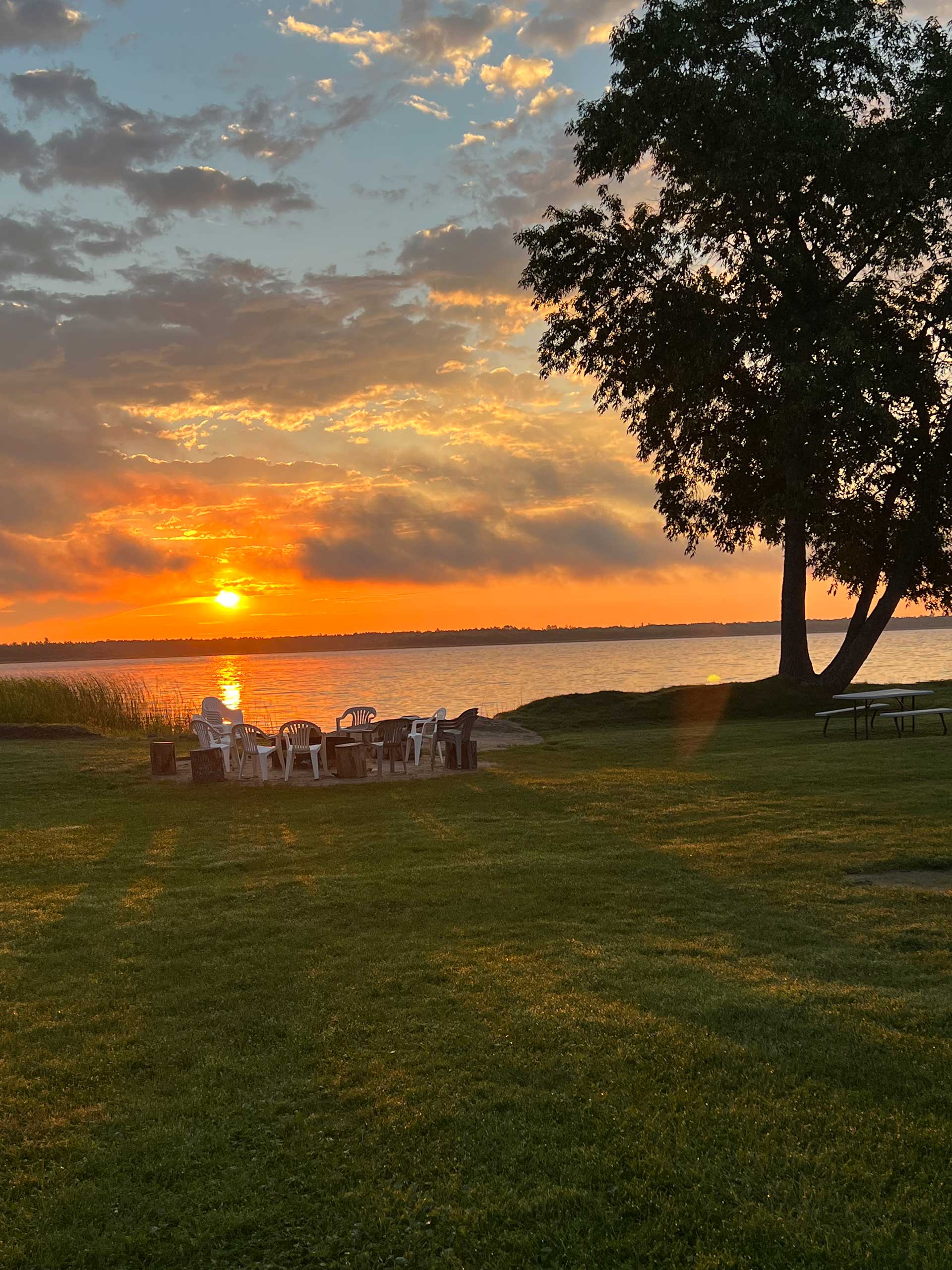 Lake sunset viewing area