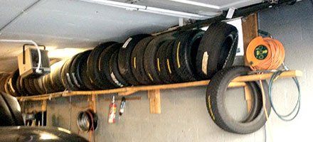 Tires on display