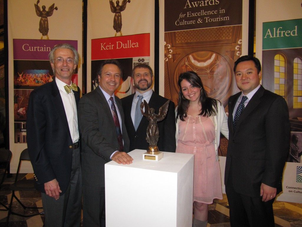 Seen here receiving the Governor’s Award