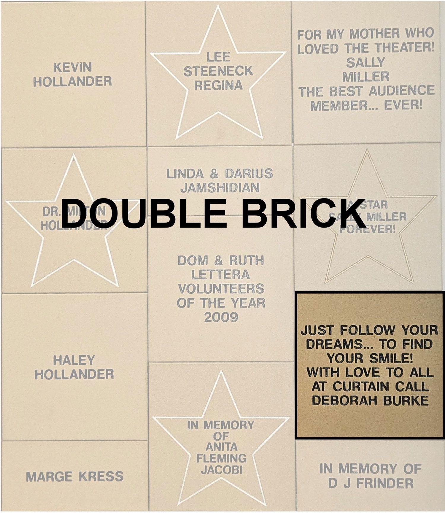 A poster that says double brick on it