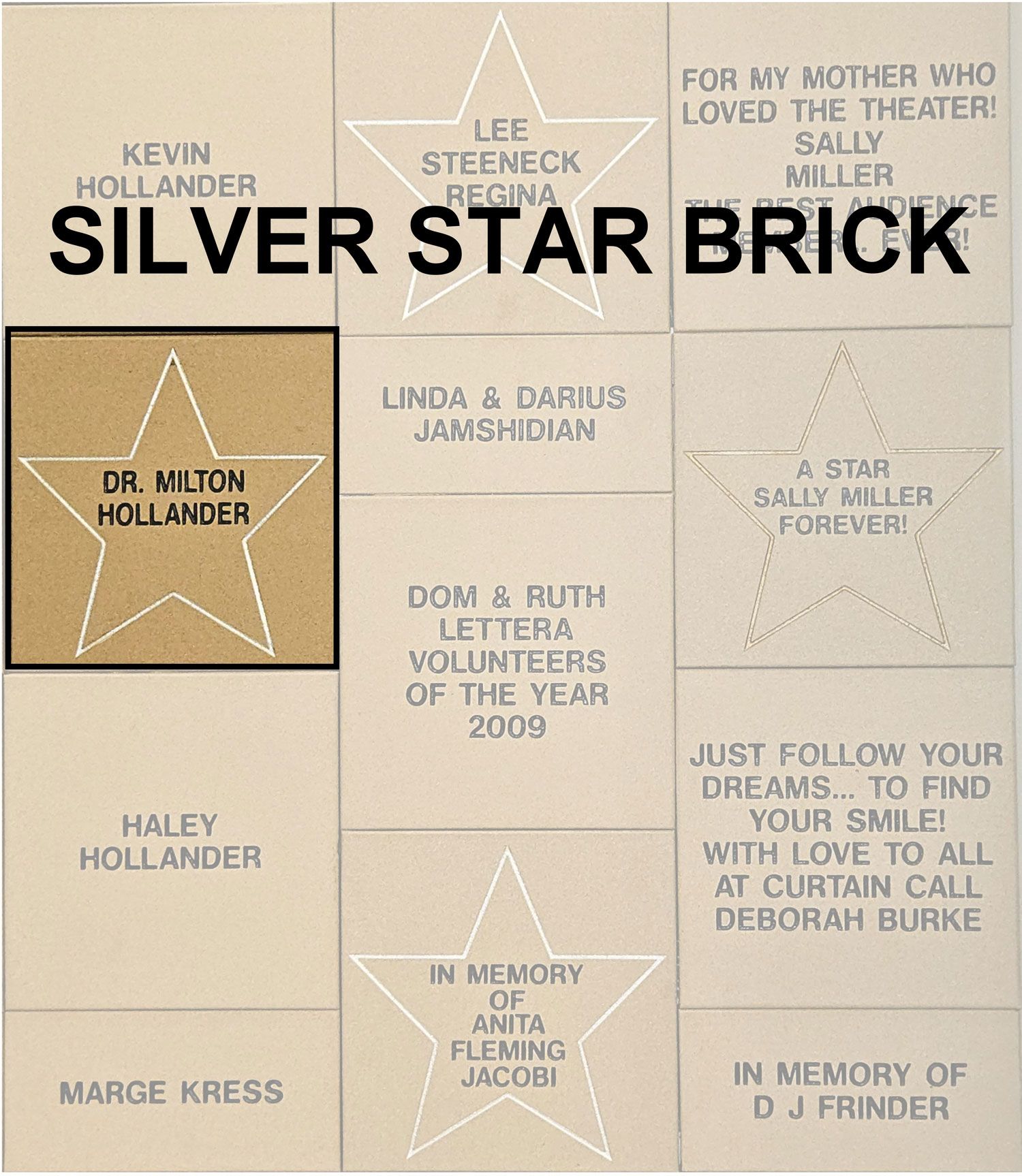 A poster that says silver star brick on it