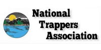 Logo of the National Trappers Association. Includes a circular emblem with a landscape scene and text.