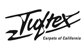 The black Tuftex Carpets of California logo on a white background.