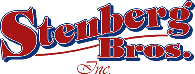 A red and blue logo for stenberg bros. inc.
