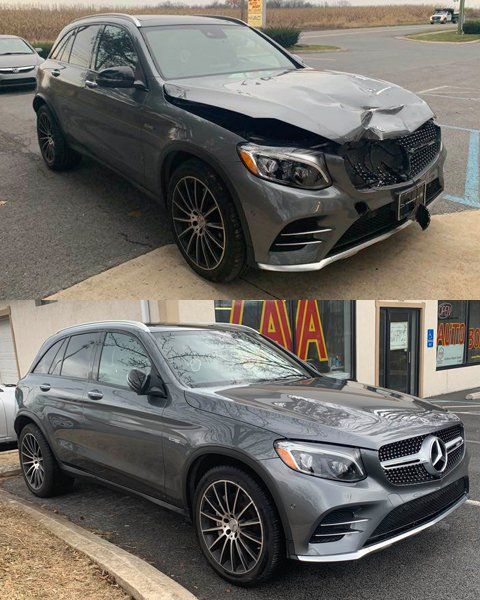Black car before and after