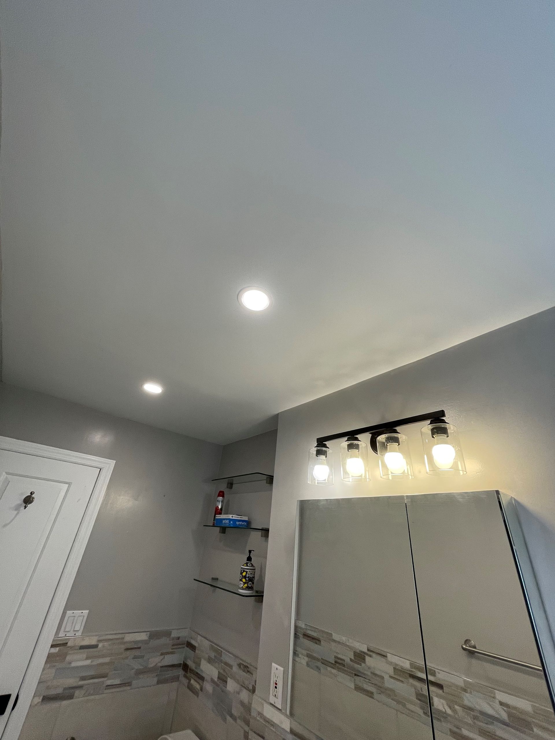 Bathroom ceiling repair renovation after