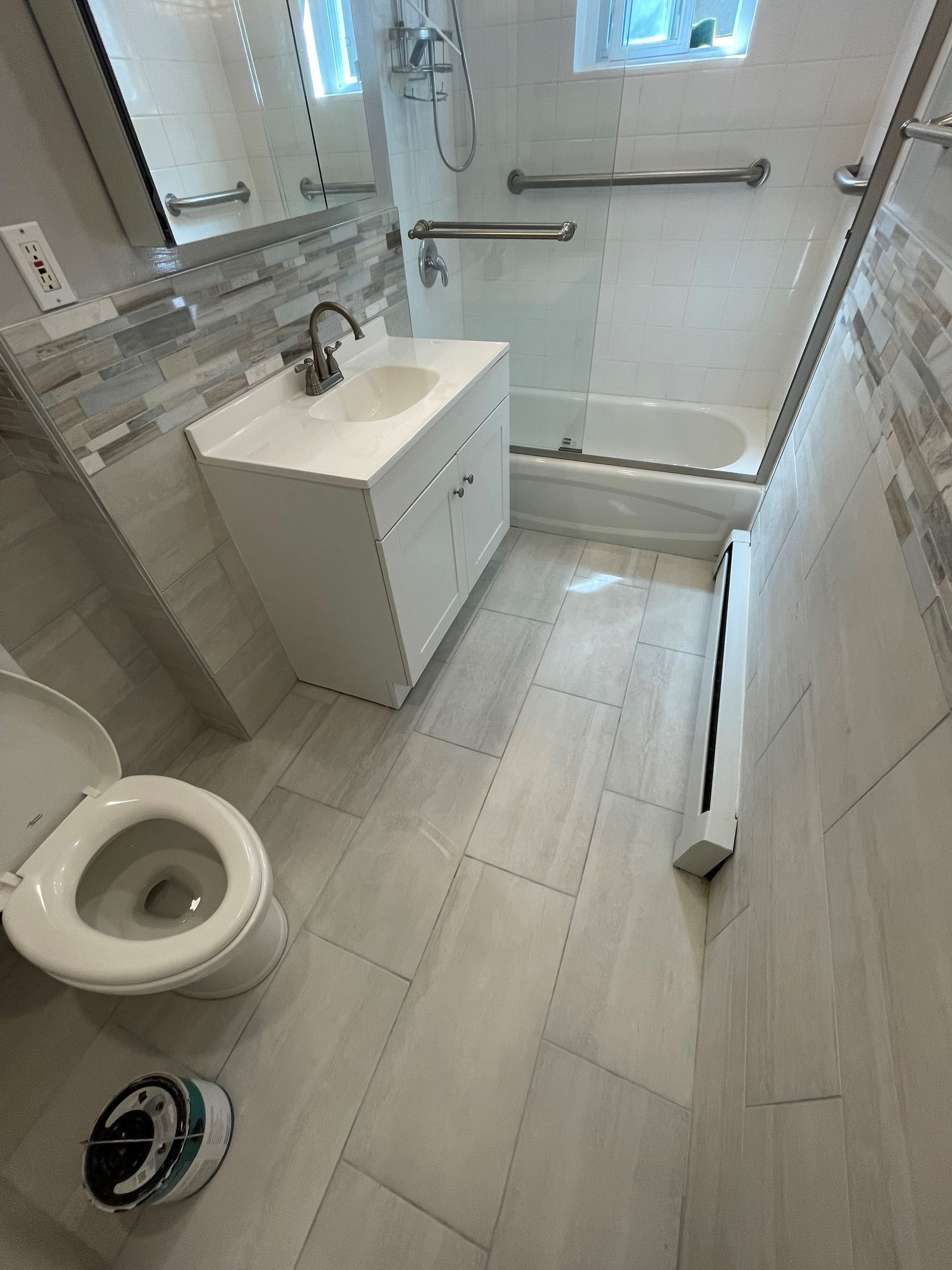 Bathroom ceiling repair renovation after