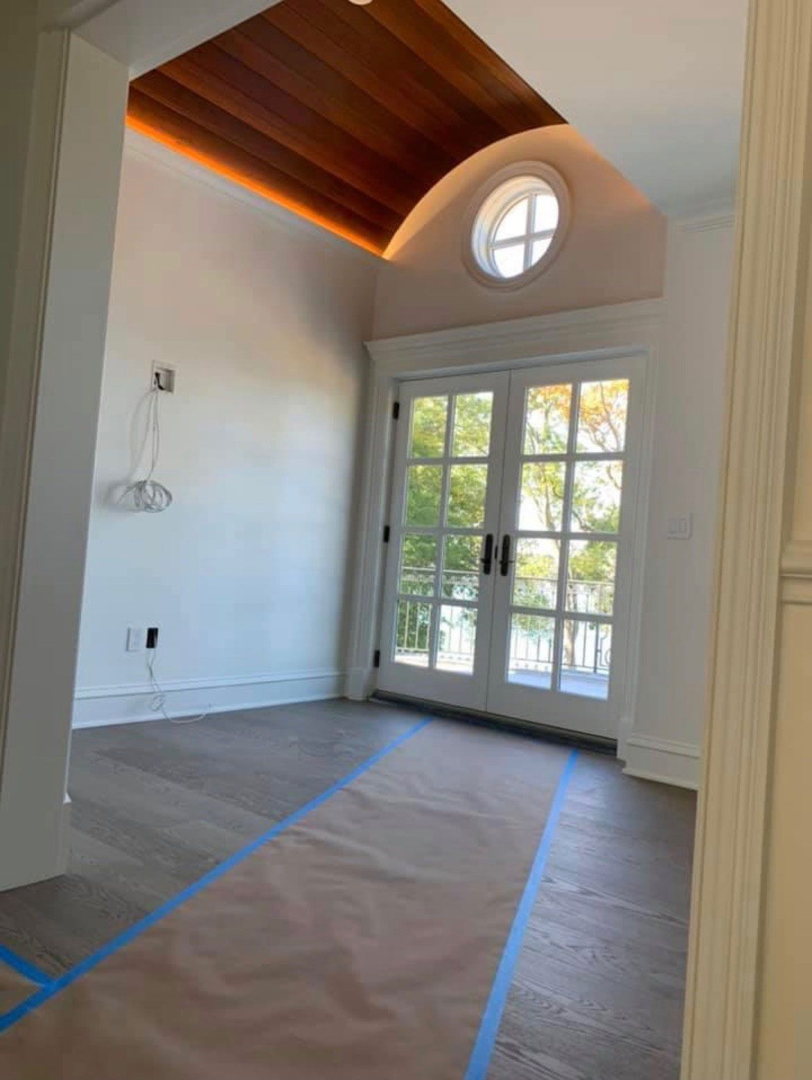 white walled entry way